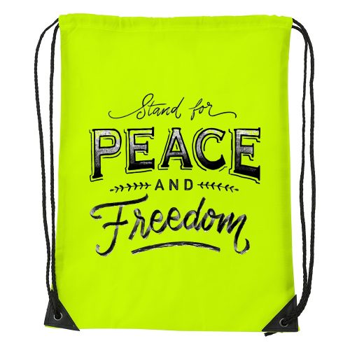 Stand for peace - Sport táska sárga