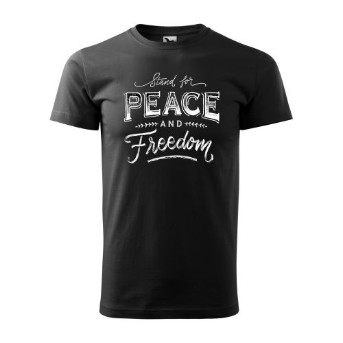 Póló Stand for peace  mintával - Fekete L méretben