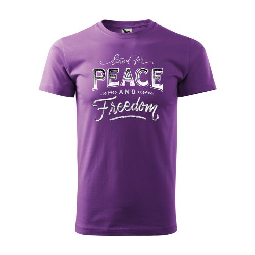 Póló Stand for peace  mintával - Lila XXXL méretben