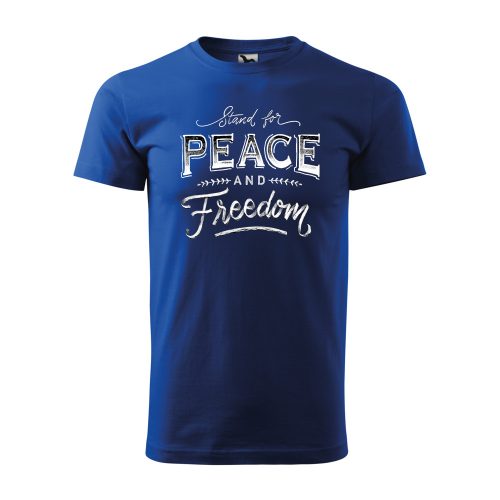 Póló Stand for peace  mintával - Kék L méretben