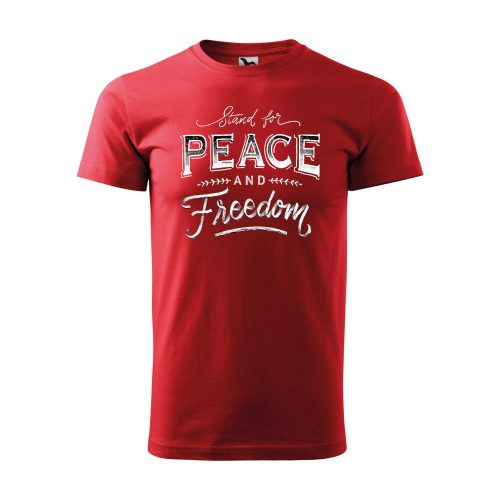 Póló Stand for peace  mintával - Piros L méretben