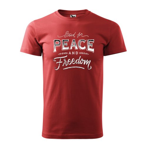 Póló Stand for peace  mintával - Terrakotta XXXL méretben