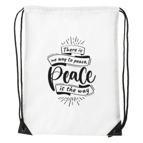 There is no way to peace - Sport táska fehér