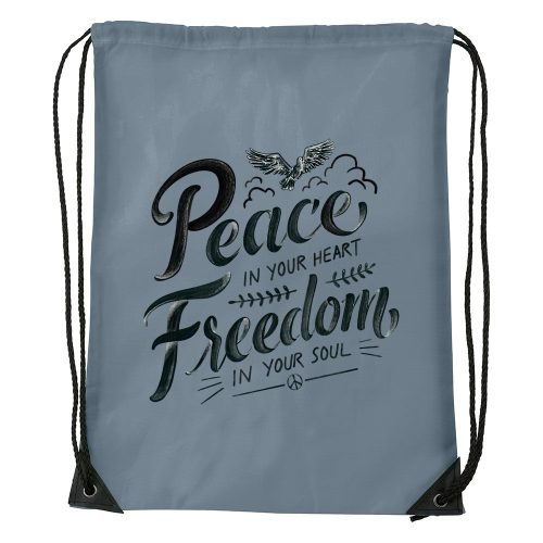 Peace in your heart - Sport táska szürke
