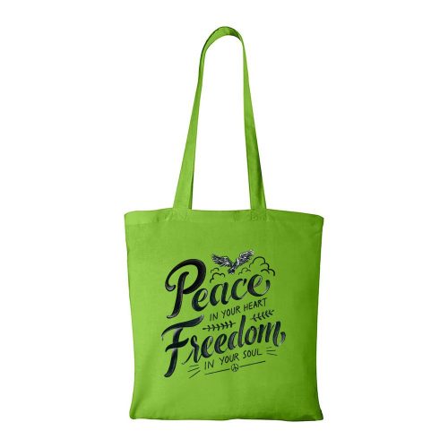 Peace in your heart - Bevásárló táska zöld