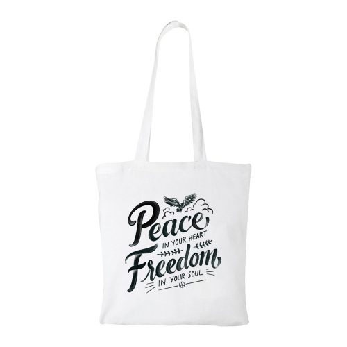 Peace in your heart - Bevásárló táska fehér