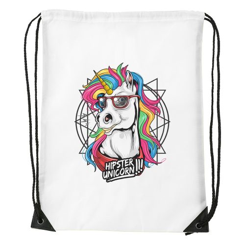 Hipster unicorn - Sport táska fehér
