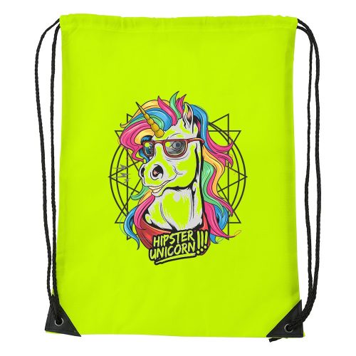 Hipster unicorn - Sport táska sárga