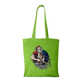Merry Christmas gangster - Bevásárló táska zöld