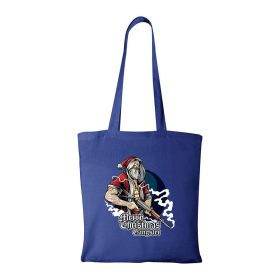 Merry Christmas gangster - Bevásárló táska kék