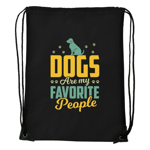Dogs are my favorite people - Sport táska fekete