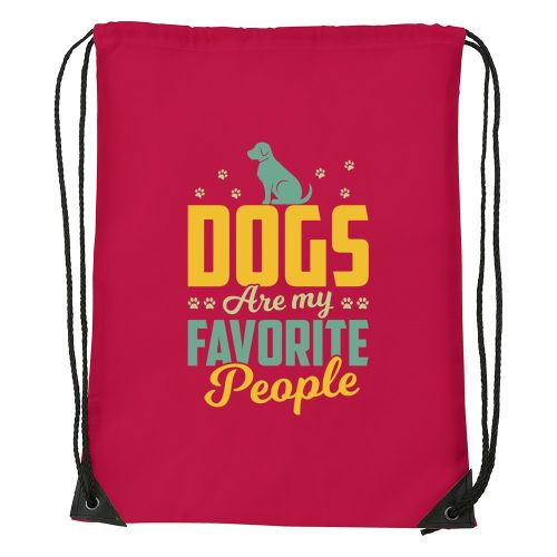 Dogs are my favorite people - Sport táska piros