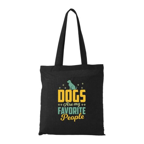 Dogs are my favorite people - Bevásárló táska fekete