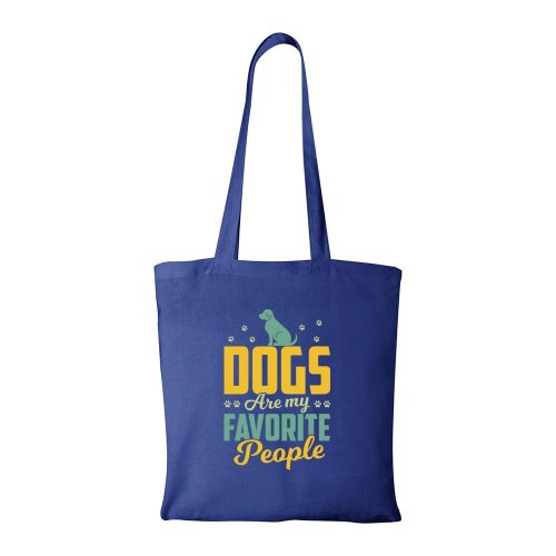 Dogs are my favorite people - Bevásárló táska kék