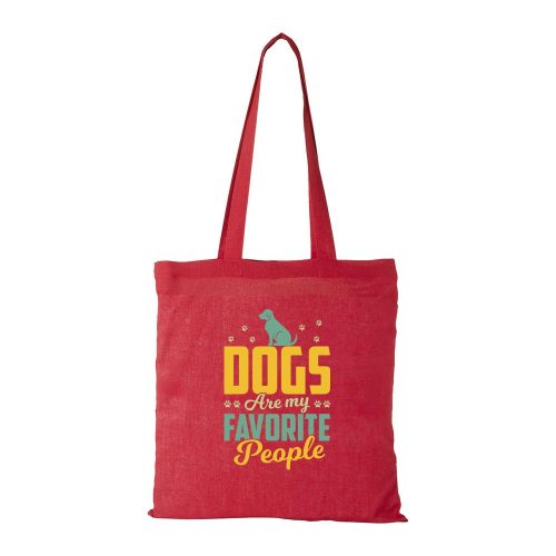 Dogs are my favorite people - Bevásárló táska piros