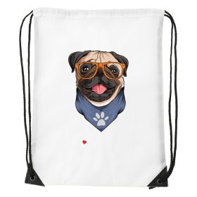 Mopsz - Sport táska fehér v2