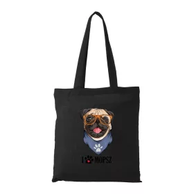 Mopsz - Bevásárló táska fekete v2