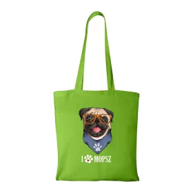 Mopsz - Bevásárló táska zöld v2