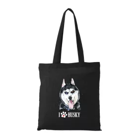 Husky - Bevásárló táska fekete v2