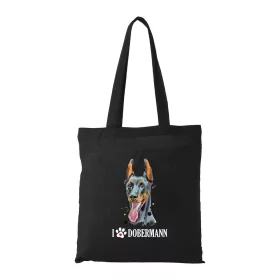 Dobermann - Bevásárló táska fekete v2