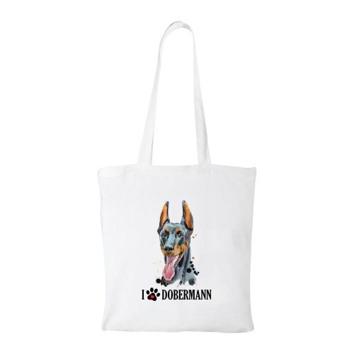 Dobermann - Bevásárló táska fehér
