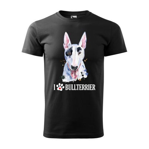 Póló Bullterrier  mintával - Fekete L méretben
