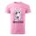 Póló Bullterrier  mintával - Rózsaszín XL méretben
