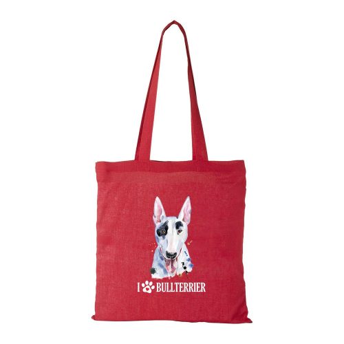Bullterrier - Bevásárló táska piros