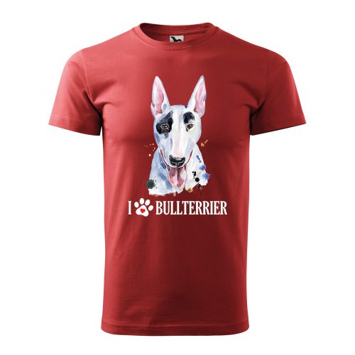 Póló Bullterrier  mintával - Terrakotta L méretben