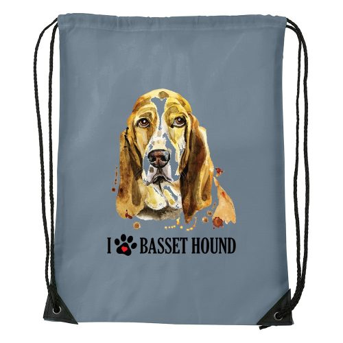 Basset hound - Sport táska szürke