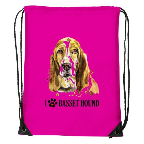 Basset hound - Sport táska magenta
