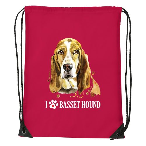 Basset hound - Sport táska piros