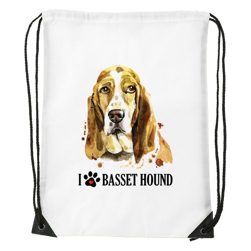 Basset hound - Sport táska fehér