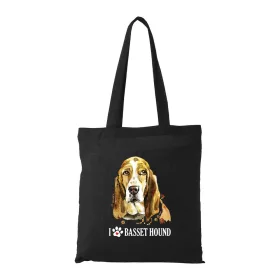 Basset hound - Bevásárló táska fekete