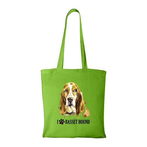 Basset hound - Bevásárló táska zöld