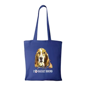 Basset hound - Bevásárló táska kék