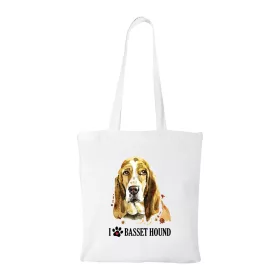 Basset hound - Bevásárló táska fehér