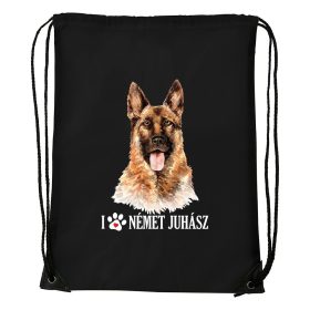 Németjuhász - Sport táska fekete v2