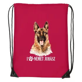 Németjuhász - Sport táska piros v2