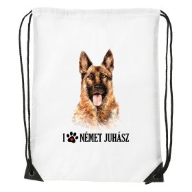 Németjuhász - Sport táska fehér v2