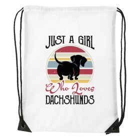 Just a girl who loves dachshunds - Sport táska fehér