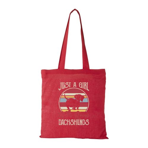 Just a girl who loves dachshunds - Bevásárló táska piros