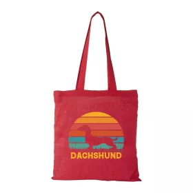 Dachshund02 - Bevásárló táska piros