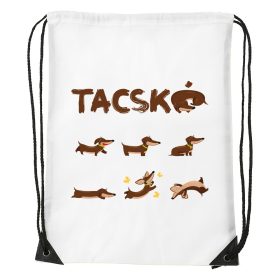 Tacskó - Sport táska fehér v2