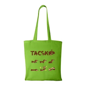 Tacskó - Bevásárló táska zöld v2
