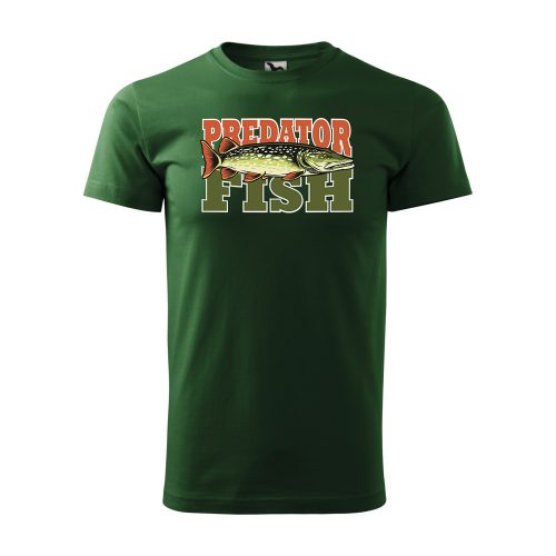 Póló Predator fish  mintával - Zöld L méretben