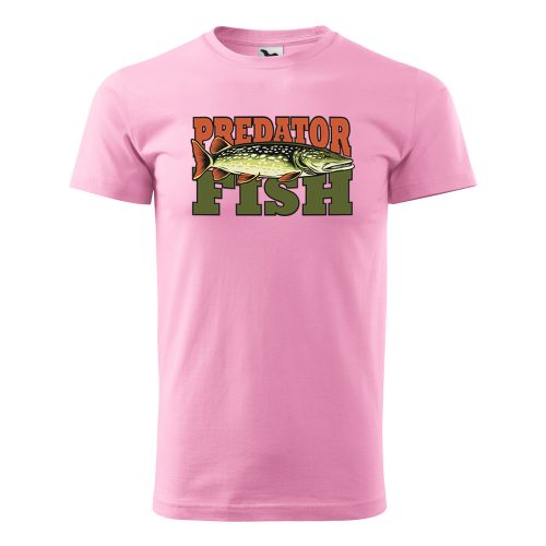 Póló Predator fish  mintával - Rózsaszín L méretben