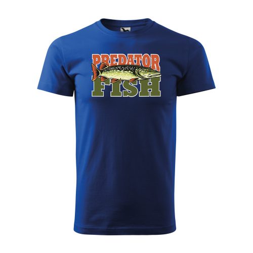 Póló Predator fish  mintával - Kék M méretben