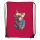 Francia bulldog zenét hallgat - Sport táska piros