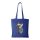 Francia bulldog zenét hallgat - Bevásárló táska kék